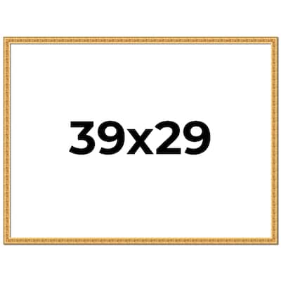 39x29 Frame Gold Real Wood Picture Frame Width 1 inches | Interior