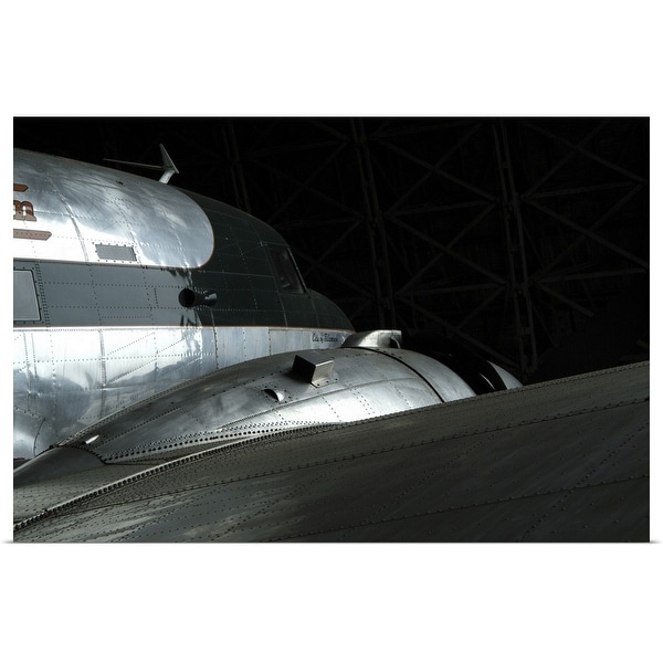 "Detail of vintage military aircraft in museum in Oregon, USA" Poster Print
