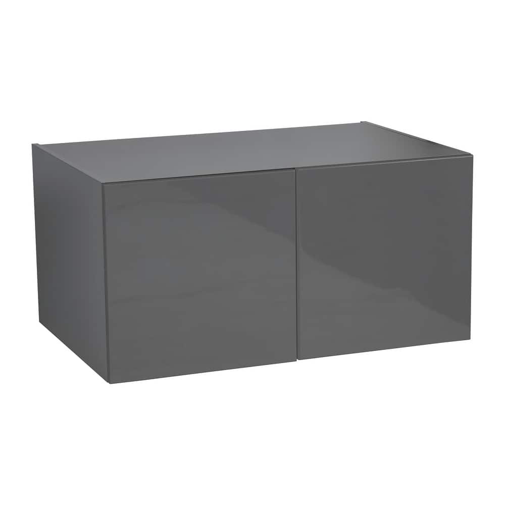 36" x 15" Wall Cabinet-Double Door-Grey - 36 x 15 x 12
