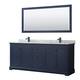 Option Dark Blue / White Carrara Marble Top / Matte Black