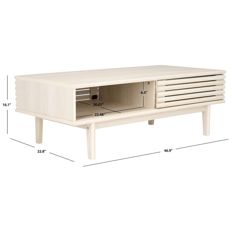 SAFAVIEH Home Aricia 2 Door Coffee Table - 47Wx23Dx16H