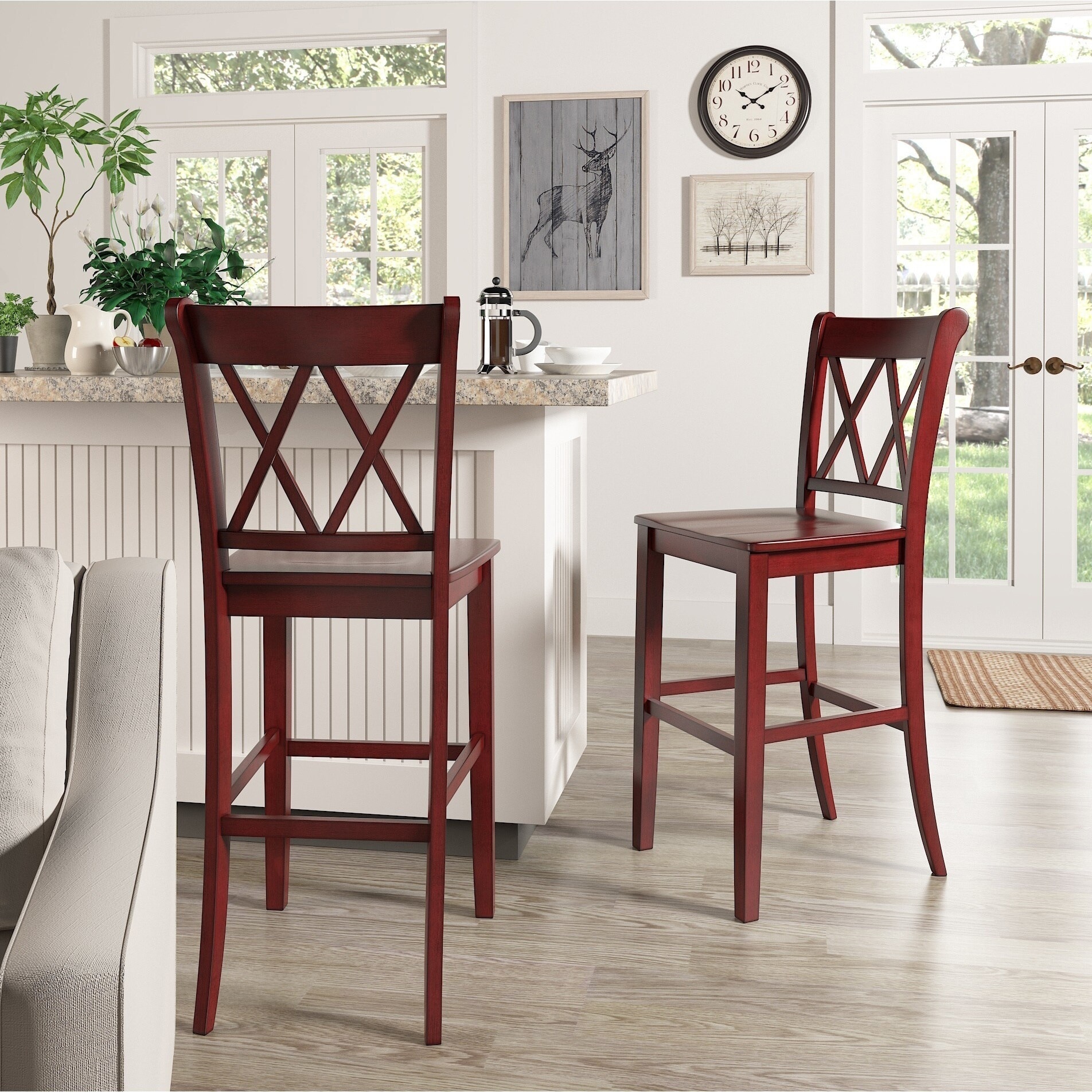 Eleanor double x back counter stool sales