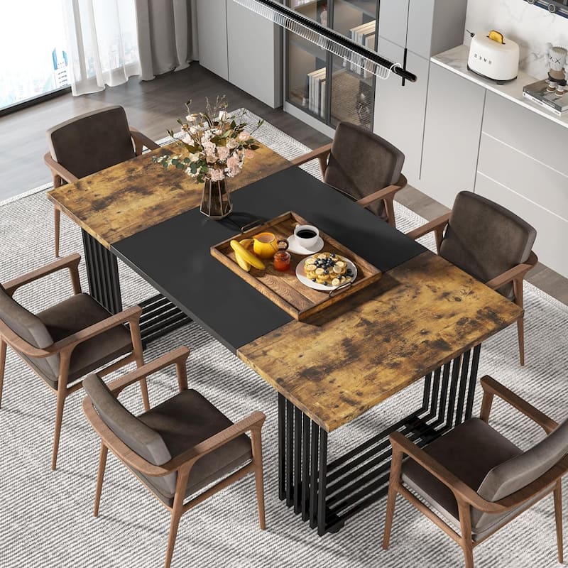 Modern Dining Table, 70.8 Inches Long Dining Room Kitchen Table