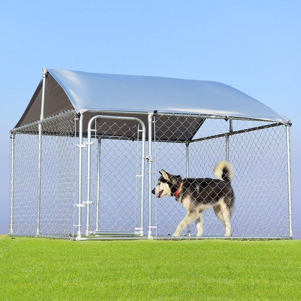 Shop Gymax Large Pet Dog Run House Kennel Shade Cage 7 5 X7 5