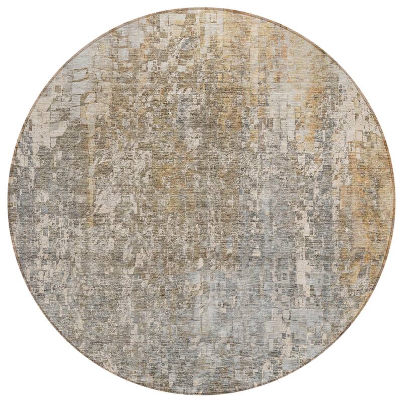 HomeRoots Abstract Transitional Rectangle Outdoor Rug