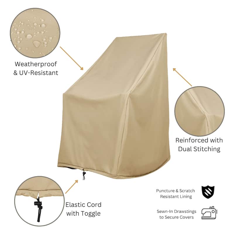 SnugShield Waterproof Rocking Chair Cover 45.25"H x 34.25"D x 27.25"W