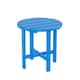 Laguna 18-inch Poly Eco-Friendly All Weather Round Side Table - Pacific Blue