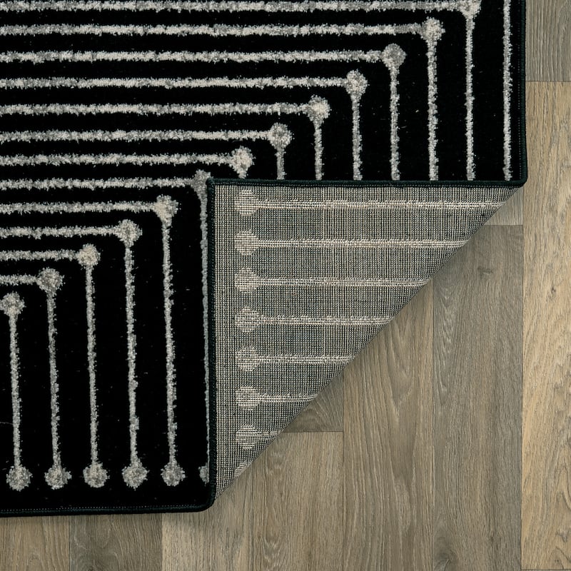 Modern Geometric Durable Area Rug, Pet Friendly for Any Room
