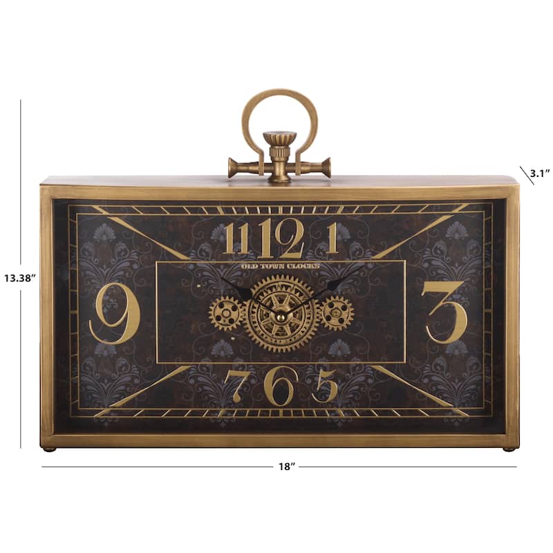 SEI Furniture Maximillian Horizntl Wall Clock - 18"W x 3"D x 13"H