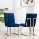 preview thumbnail 7 of 14, Home Beyond Velvet Upholstered Dining Side Chairs Set of 2, Navy Blue