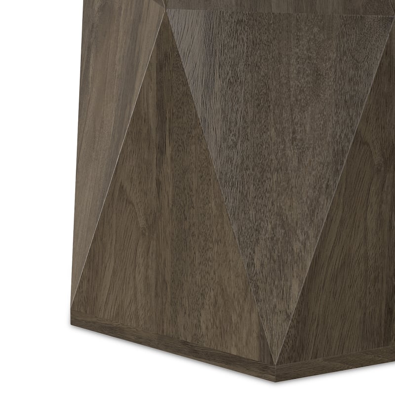 WyndenHall Jerome 16 inch Wide Solid Mango Contemporary End Table & Fully Assembled - 16"W x 16"D x 22"H