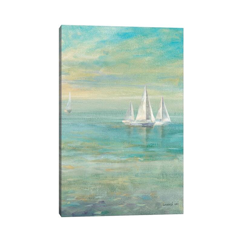 iCanvas "Sunrise Sailboats II" by Danhui Nai Canvas Print