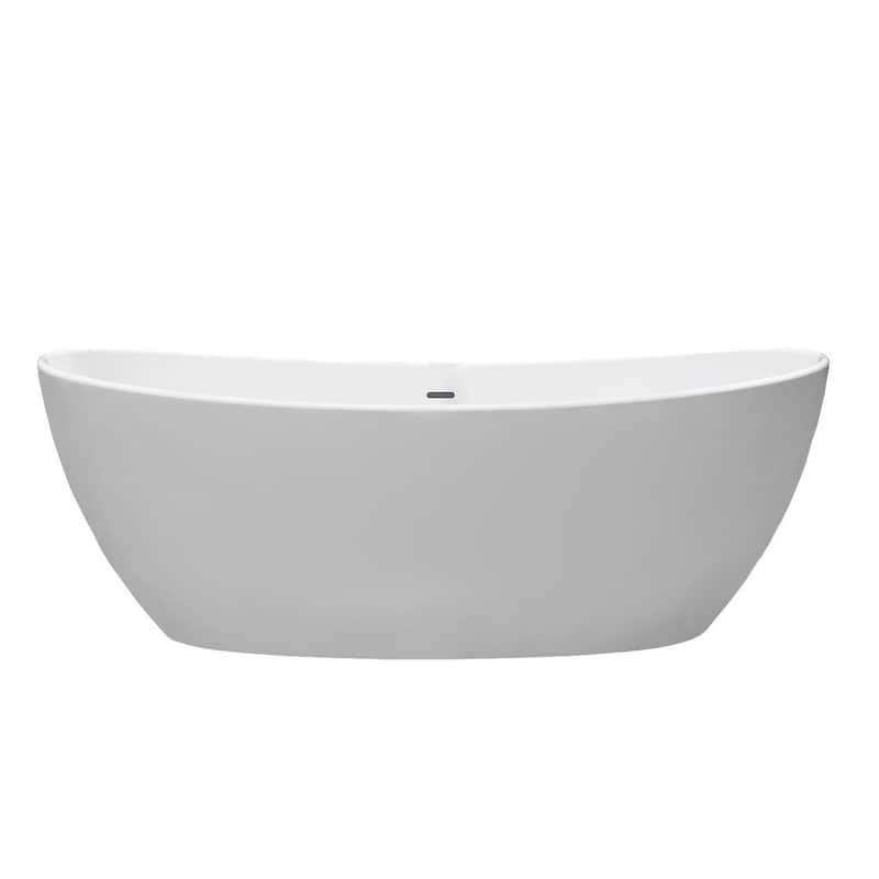 Manhattan 65" Solid Surface Freestanding Soaking Bathtub
