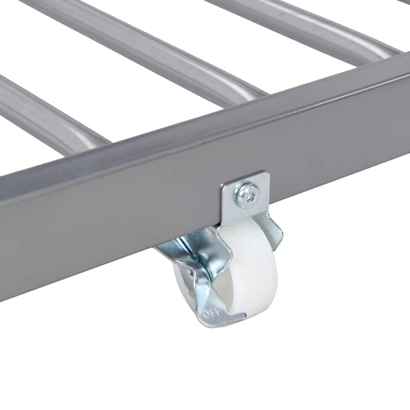 Silver Twin over Twin Metal Bunk Bed with Trundle and Fence