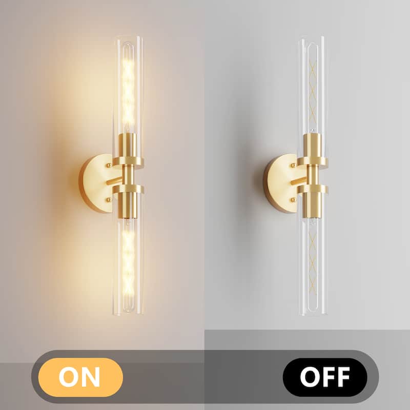Modern Gold Bathroom Sconces Set of 2