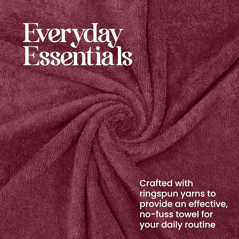 Utica 6-Piece Towel Set 100% Cotton Highly Absorbent & Soft