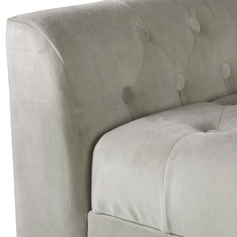 Copper Grove ArumDove Grey Velvet Settee-style Storage Bench