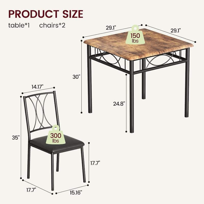 Kitchen Table Set for 2