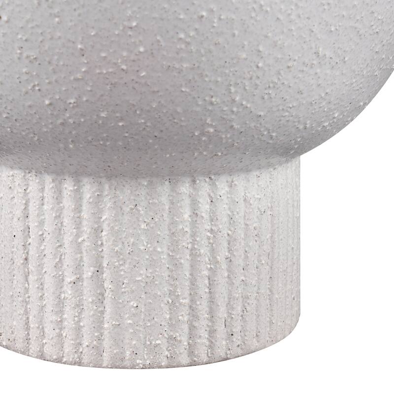 Elk Home Acis White Finish Earthenware 8 Inch Wide Vase