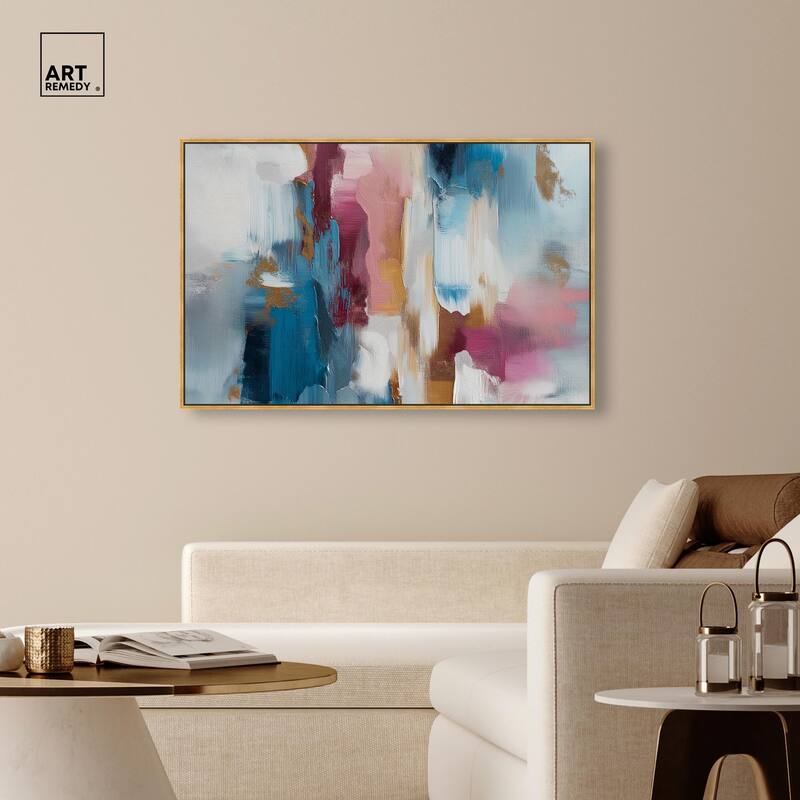 Rosy and Ocean Hues II Canvas by Art Remedy