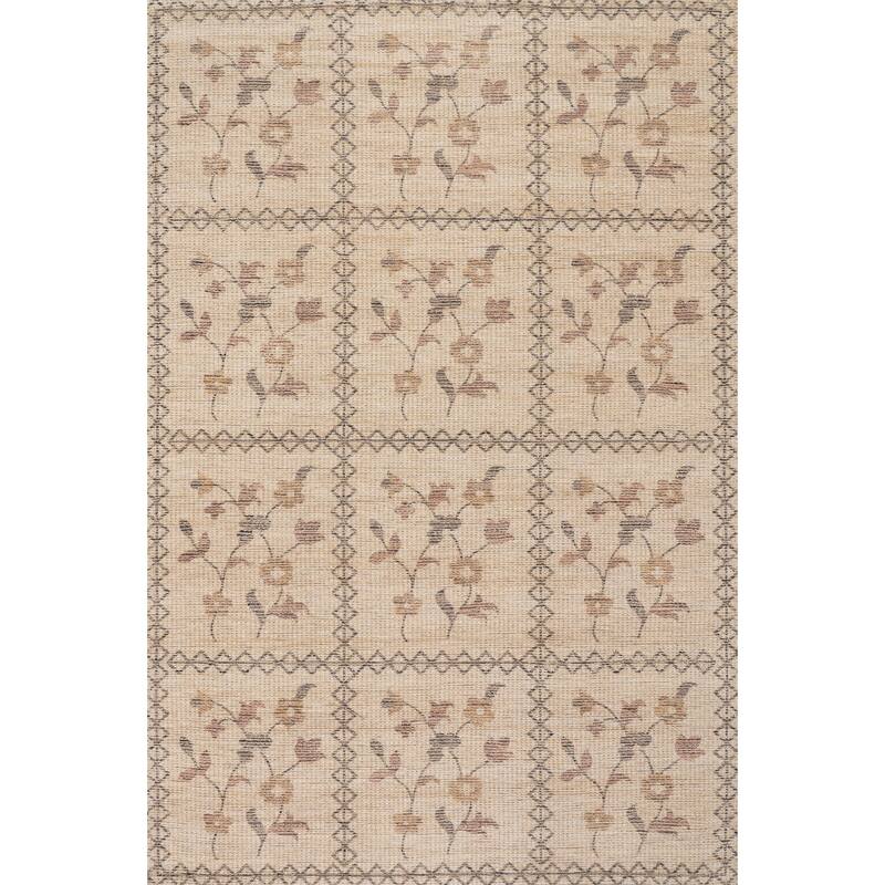 Nuloom Corenna Geometric Floral Rug - 6' x 9' - Sand - Rectangle