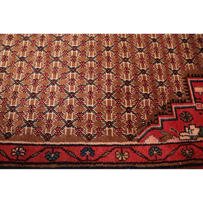 ECARPETGALLERY Hand-knotted Anatolian Vintage Brown Wool Rug - 4'10 x 9'2