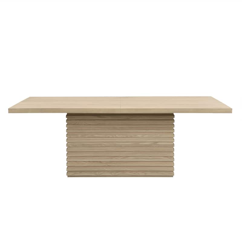 Christopher Knight Home - Coad Modern Wood Dining Table with Rectangular Pillar Base