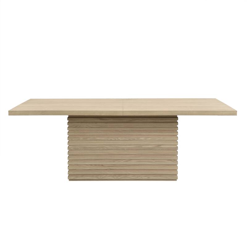 Rectangular Dining Table 84 Inch Solid Wood Seats 6 Kitchen Office Desk