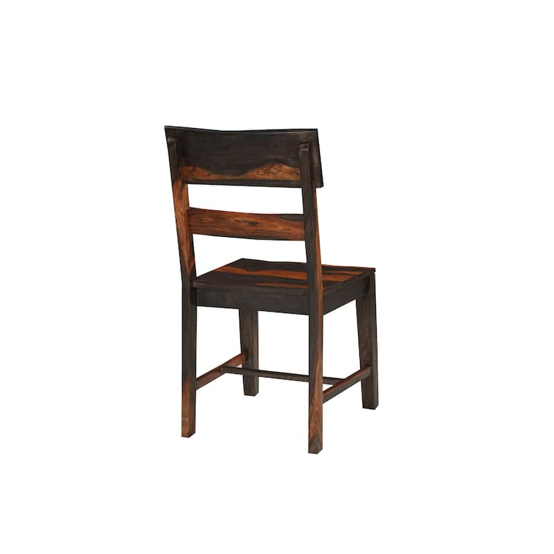 Jordan Brown Solid Wood Dining Chairs Set of 2, Ladder Back