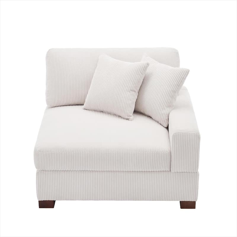 Corduroy Armchair Sofa Corner Chairs With Pillows