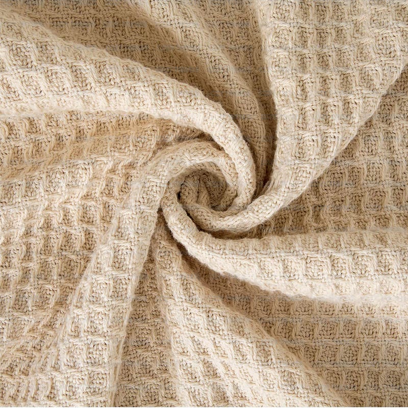 100-percent Cotton Waffle Weave Medium Weight All Season Thermal Blankets