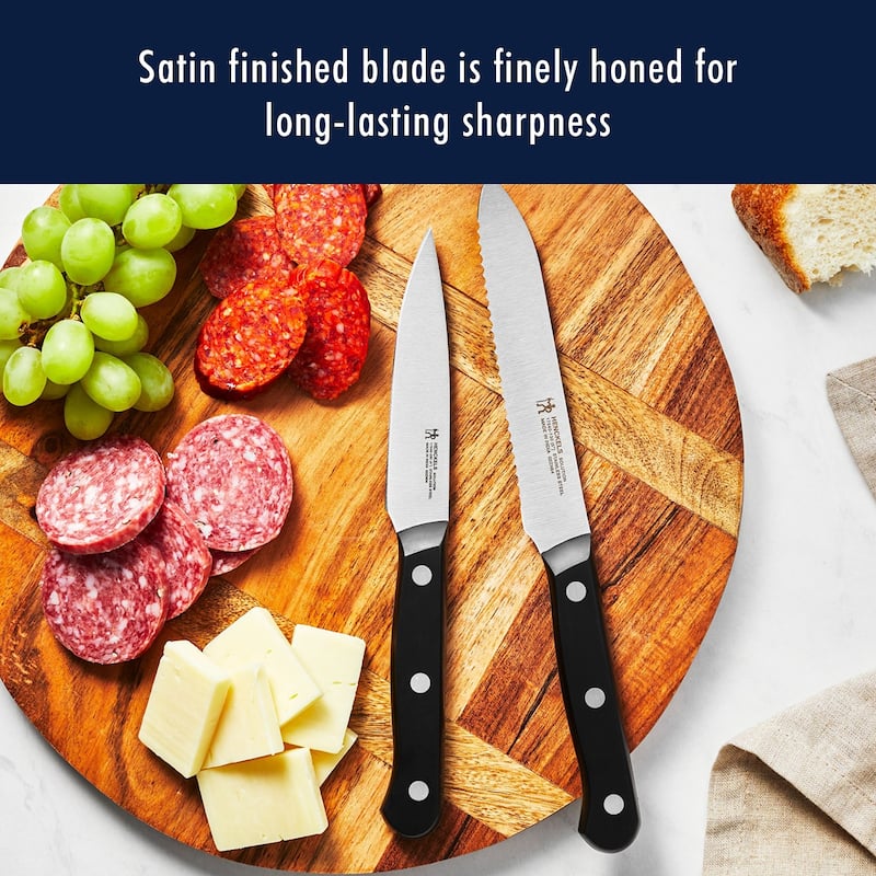 HENCKELS Solution Razor-Sharp 15-pc Knife Set, German Engineered Informed by 100+ Years of Mastery, Chefs Knife - Black