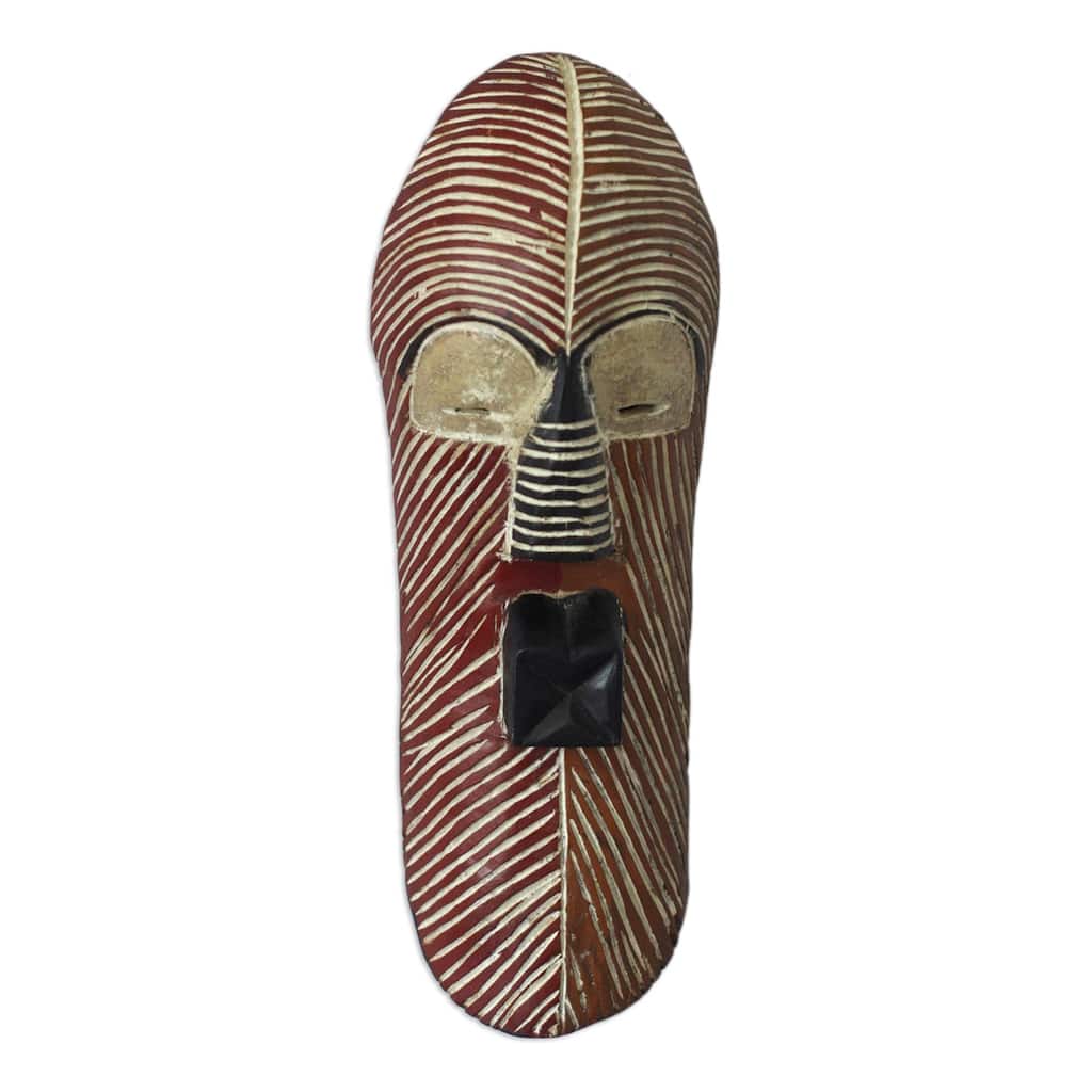 Handmade Sese Wood 'Songe Marriage' Congolese African Mask (Ghana)