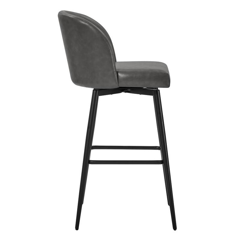 Charlotte Counter Height Swivel Barstool with Metal Legs Set