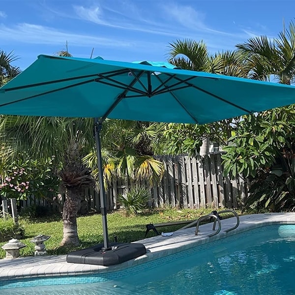 早い者勝ち PURPLE LEAF Cantilever Patio Rotation Degree 360 ft 11.5 x 9 その他