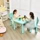 preview thumbnail 8 of 17, Kids Table and Chair Set, Plastic Children Activity Table and 2 Chairs for Art Craft, Easy-Clean Tabletop