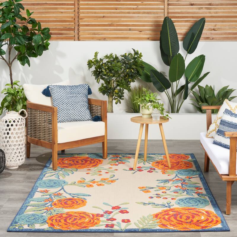 Nourison Aloha Indoor/Outdoor Floral Area Rug