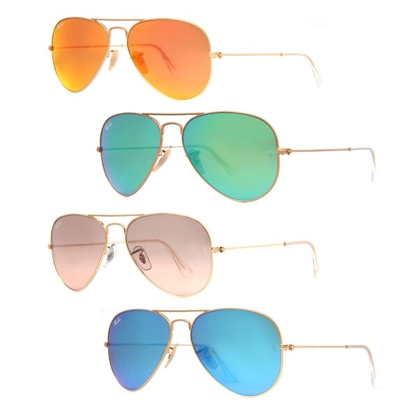 Ray-Ban Aviator RB 3025 Unisex Mirrored Flash Lens Sunglasses
