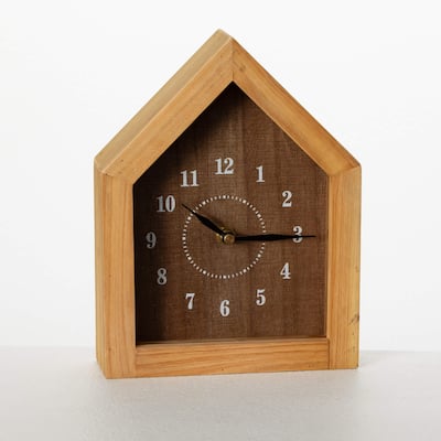 Sullivans 8.75" House Shape Desk Clock