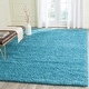 preview thumbnail 45 of 197, SAFAVIEH Laguna Shag Verdiana Solid Color 2-inch Thick Rug. 6'7" x 9'6" - Turquoise - Rectangle
