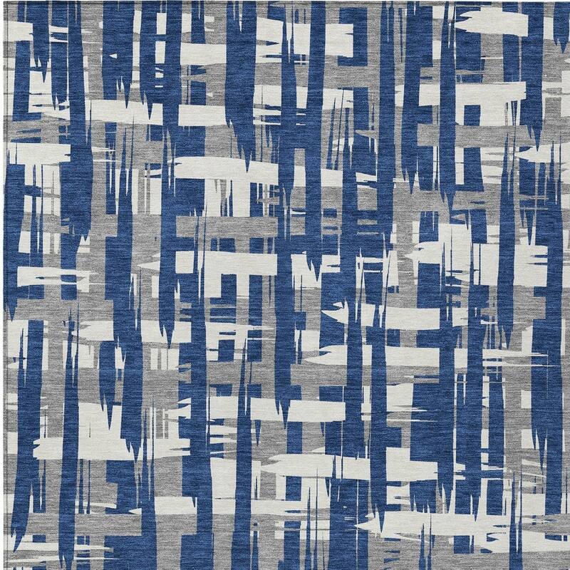 HomeRoots Striped Transitional Rectangle Outdoor Rug