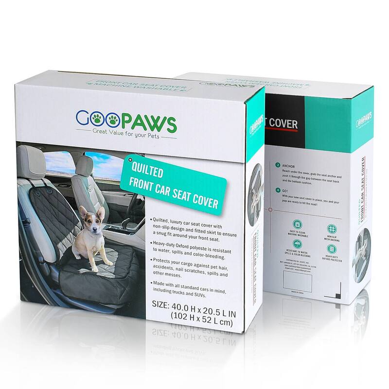 GOOPAWS Dog Front Car Seat Cover, Waterproof, Scratch Proof & Non Slip, Durable Pet Front Car Seat Cover for Trucks, SUV
