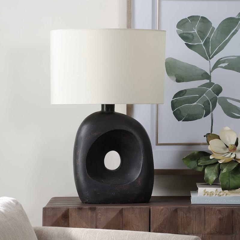 Uttermost Peephole Outdoor Bronze Table Lamp - N/A