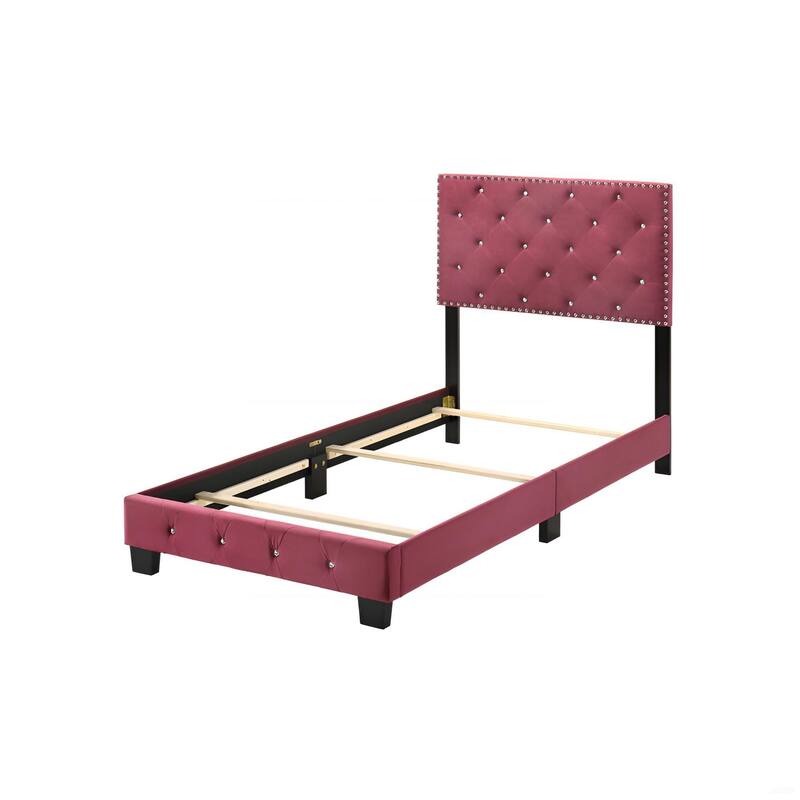 Cherry Finish Twin Bed for Warm Bedroom Decor