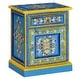 Nightstand Beside Cabinet Solid Mango Wood Turquoise Hand Painted - Bed ...