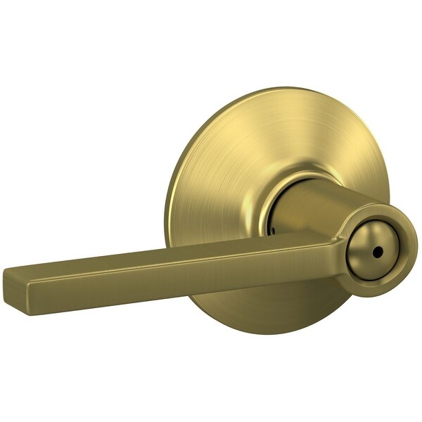 Schlage F40LAT622COL Matte Black Latitude Privacy Door Lever Set With...