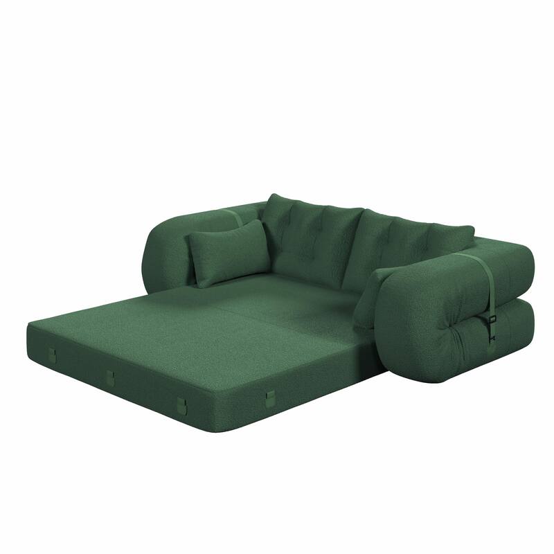 78.7″ Teddy 3-Seater Modular Sleeper Sofa with Convertible Lounge Design