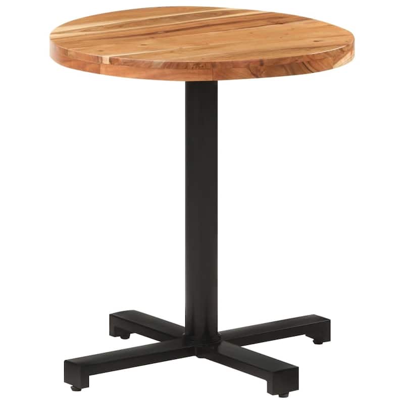 vidaXL Bistro Table Round Ã˜27.6"x29.5" Solid Acacia Wood