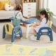 preview thumbnail 7 of 8, Costway Kids Table and 2 Chairs Set Activity Art Desk with Storage - See Details