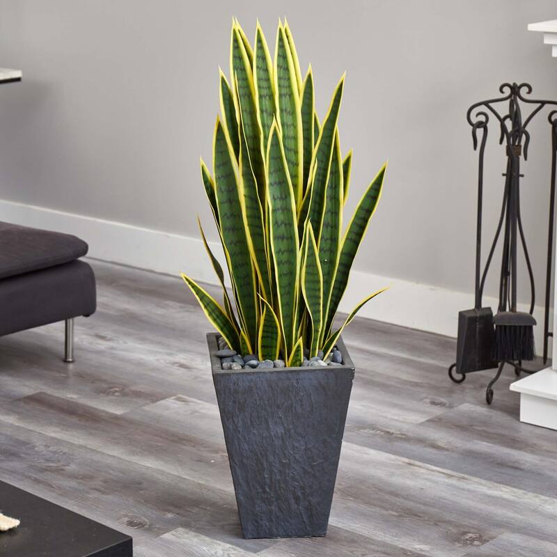 Artificial Plant with Planter - 3.5ft Indoor Greenery Decor - Rustic Home Office Accent - Green